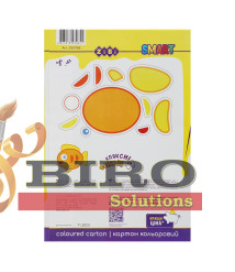 Carton colorat SMART LINE, A4, 7 culori - 7 foi, 200g/m2 ZIBI